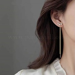 Серьги-гвоздики из пластика с имитацией жемчуга и кисточками&nbsp;FS-WG3A474-01