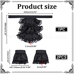 Воротники из полиэфирного кружева в стиле ретро&nbsp;DIY-WH0622-508B