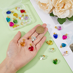 24шт 12 цвета граненое стекло европейские подвески с подвесками&nbsp;PALLOY-AB00176