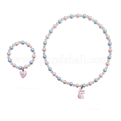 Ожерелье с подвеской из пластиковых бусин и браслет с подвесками из бусин&nbsp;FS-WG6D3EF-05