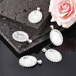 Сеттинги горный хрусталь кулон кабошон овальной формы сплава&nbsp;X-ALRI-T354-01S