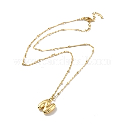 Латунное ожерелье с подвеской в виде заглавной буквы&nbsp;LS-NJEW-A015-21G-N