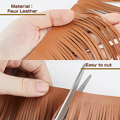 2 м отделка кружевом с кисточками из искусственной кожи&nbsp;SRIB-FH0001-05