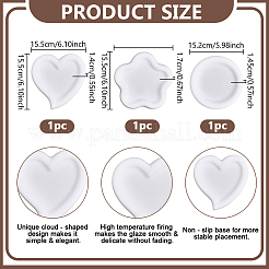 3 шт. 3-х стилевая тарелка для украшений из гипса&nbsp;DJEW-AR0001-16