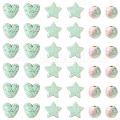 150 шт. непрозрачные акриловые бусины с эффектом кракле&nbsp;OACR-YW0004-50