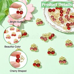 20шт 2 цвета подвески из сплава со стразами ALRI-CJ0001-08