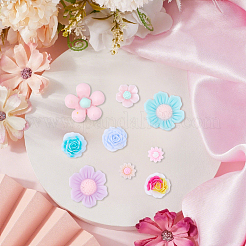 300шт 6 стиля непрозрачные кабошоны из смолы&nbsp;CRES-SC0003-19