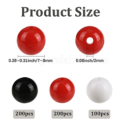 3 цвет непрозрачных акриловых бусин&nbsp;MACR-SP0001-94B