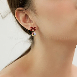 32 шт. 2-цветная фурнитура для сережек-гвоздиков из сплава&nbsp;FIND-BBC0004-33