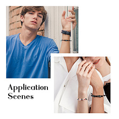 6шт регулируемый плетеный вощеный полиэстеровый шнур для изготовления браслета-мешка в технике макраме&nbsp;BJEW-FW0001-04