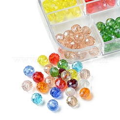 180шт 12 цвета гальванические стеклянные бусины&nbsp;EGLA-FS0001-40