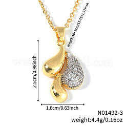 Модное латунное ожерелье с кубическим цирконием TB0672-1