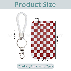 7шт. 7-х цветный пластиковый держатель для визиток с узором «тартан»&nbsp;FIND-FH0016-90