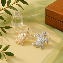 4 пара двухцветных сережек-гвоздиков из сплава с изображением морской черепахи для женщин&nbsp;EJEW-HY0001-17