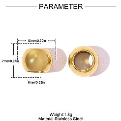 Европейские бусины из нержавеющей стали 304&nbsp;STAS-OY007-33G