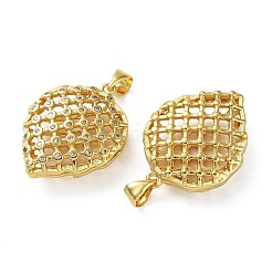 Латунные микропаве прозрачные подвески с фианитом&nbsp;KK-D221-19G-08