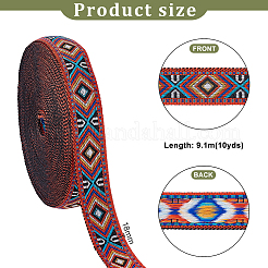 10 ярд полиэфирные ленты с вышивкой в этническом стиле&nbsp;OCOR-PH0006-89