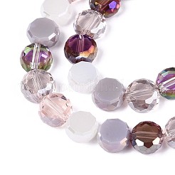 Стеклянные бусины с гальваническим покрытием &nbsp;X-EGLA-N022-03A-A02