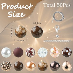 Набор для изготовления ожерелья с браслетом карамельного цвета своими руками&nbsp;MACR-CJC0001-12P-04