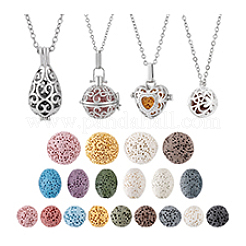 4 шт. 4 стиля подвески из латуни в виде клетки&nbsp;NJEW-PH0001-41