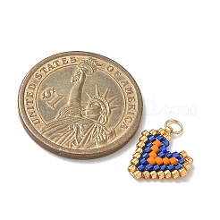 Подвески в виде сердечек из стеклянных бусин&nbsp;PALLOY-MZ00925