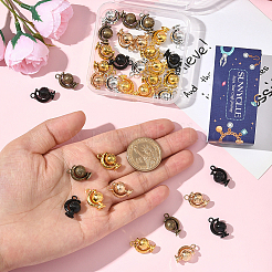 36 шт. 6-х цветные подвески из сплава теллуриона в тибетском стиле&nbsp;TIBEP-SC0003-31