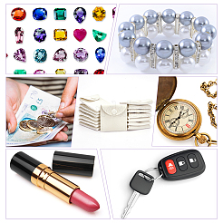 Бархатные мешочки с клапаном для ювелирных изделий с кнопкой&nbsp;LS-TP-WH0007-10A