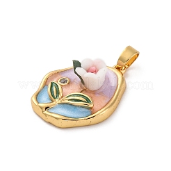 Латунь эмаль подвески&nbsp;KK-S502-02G