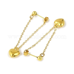 2 пара двухцветных сережек-гвоздиков из сплава в форме сердца&nbsp;EJEW-JE06366