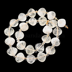 Нити из резных бусин из натурального лимонного кварца (обработанных термически).&nbsp;G-H339-A06-01