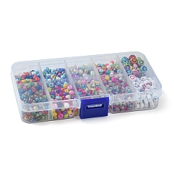 Плоские круглые и круглые акриловые и стеклянные бусины «сделай сам»&nbsp;DIY-FS0006-45