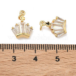 Латунные микропаве прозрачные кубические циркониевые подвески&nbsp;KK-A291-31G