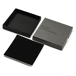 Квадратная картонная бумажная шкатулка для драгоценностей&nbsp;CON-D014-02C-04