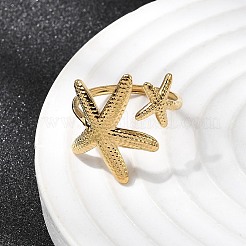 5 шт. открытые манжеты из нержавеющей стали 304 для женщин&nbsp;RJEW-K313-10G