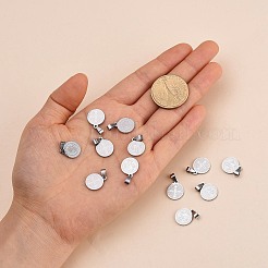 Не тускнеющий плоский круглый с подвесками из нержавеющей стали 304 с надписью «Сан-Бенито» и «Ворд»&nbsp;LS-STAS-I036-03C