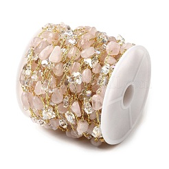 Цепочки из бусин из натурального розового кварца&nbsp;CHC-F020-08G-01