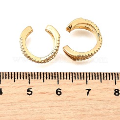 Латунные серьги-манжеты из прозрачного кубического циркония&nbsp;EJEW-F370-26G