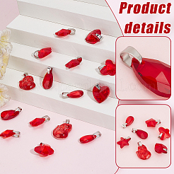 70шт 7 стиля прозрачные стеклянные подвески&nbsp;PALLOY-PH01663