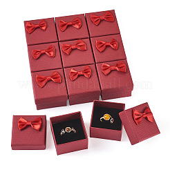 Квадратные картонные бумажные подарочные коробки для хранения колец&nbsp;CON-TAC0001-17G