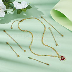 16 шт. 2 наконечника из нержавеющей стали 304 с цепочкой&nbsp;FIND-UN00024