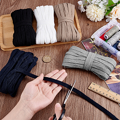 50м 5-х цветный плоский хлопковый плетеный шнур&nbsp;OCOR-PH0006-79B