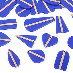 20 шт. 10 стиля подвесок из непрозрачной смолы и дерева&nbsp;RESI-TA0004-68