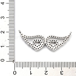 Латунные микропаве прозрачные кубические цирконии полые крылья с подвесками в виде сердца&nbsp;KK-L229-062P