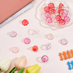 60 шт. 4-цветные акриловые колпачки для бусин с УФ-покрытием&nbsp;PACR-PA0001-12A