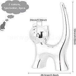 Фарфоровые украшения для домашнего дисплея в форме кошки&nbsp;DJEW-FG0001-10