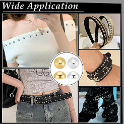 800 шт. 2-х цветные полукруглые кабошоны из АБС-пластика для нейл-арта&nbsp;MRMJ-PH0002-99