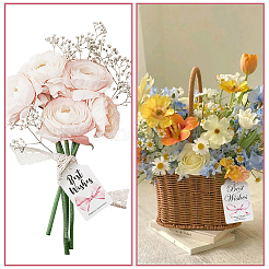 120 шт. 6 стиля День благодарения слова наилучшие пожелания бант печатная бумага спасибо подарочные бирки&nbsp;AJEW-SP0003-63A