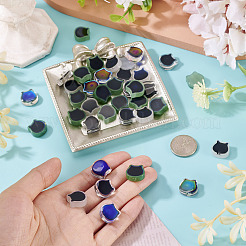 40шт 5 цвета двухцветные стеклянные бусины&nbsp;GLAA-TA0003-38