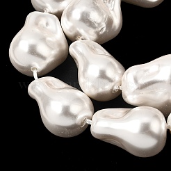 Нити стеклянных жемчужных бусин с гальваническим покрытием&nbsp;BSHE-B008-02