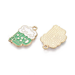 Подвески из сплава с эмалью ко дню святого патрика&nbsp;ENAM-T024-42A-G